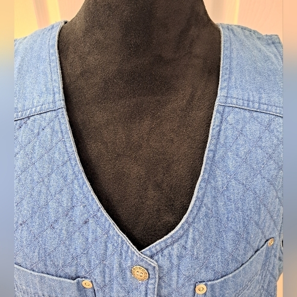 Vintage Blue J. Denim Midi Dress   Size L - Picture 2 of 12